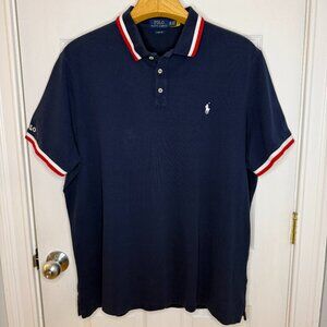 Polo Ralph Lauren Navy Mesh All American Polo Shirt Size XXL